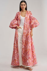 PINK SORBET BROCADE DUSTER