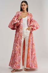 PINK SORBET BROCADE DUSTER