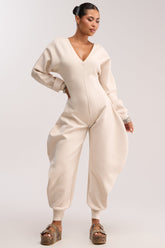 COMFY COZY JUMPSUIT IN IVORY