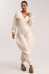 COMFY COZY JUMPSUIT IN IVORY
