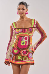 CABANA CROCHET MINI DRESS