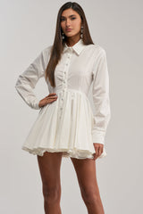 THE IT GIRL POPLIN MINI DRESS