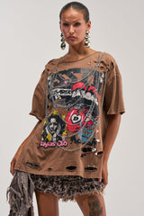 CHAOS CLUB OPEN BACK GRAPHIC TEE
