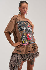 CHAOS CLUB OPEN BACK GRAPHIC TEE