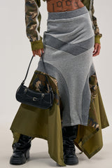 INES COLORBLOCKED MAXI SKIRT