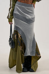 INES COLORBLOCKED MAXI SKIRT