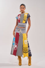 MIXED FEELINGS MIDI SKIRT