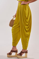 READY TO DANCE SLINKY PANT IN CHARTREUSE