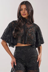 QUEEN B LACE BUTTON DOWN