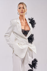 IN FULL BLOOM APPLIQUE BLAZER