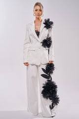 IN FULL BLOOM APPLIQUE TROUSER