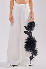 IN FULL BLOOM APPLIQUE TROUSER