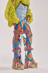 OUT OF OFFICE CROCHET DENIM JEANS
