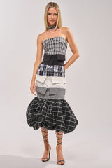 CHANGING IT UP PLAID MIDI DRESS