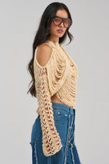 CATCHING FEELING FRINGE SWEATER