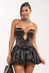 CRUSH ON YOU STRAPLESS CUT OUT MINI DRESS