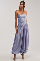 READ MY MIND STRAPLESS JUMPSUIT IN BLUE