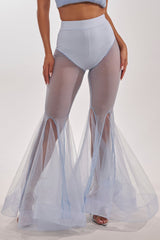 FEELING BLUE MESH FLARE PANT