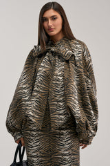 INTO THE WILD ZEBRA BLOUSE