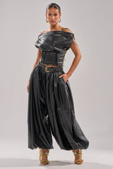 ZONA BALLOON LEATHER TROUSER