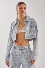PICK N CHOOSE RHINESTONE DENIM JACKET