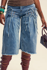 BABY GIRL DENIM GAUCHO SHORT