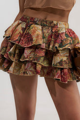 WILD FLORAL TAPESTRY SKIRT