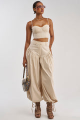 LUCKY FOR YOU BALLOON PANT IN BEIGE
