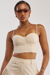 LUCKY FOR YOU CORSET IN BEIGE