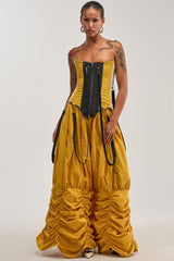 DON'T MIND ME RUCHED JOGGER IN YELLOW