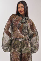 MYSTIQUE FLORAL CHIFFON BLOUSE