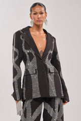 GEMINI RHINESTONE BLAZER