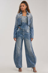 MIND SPINNING EMBELLISHED DENIM