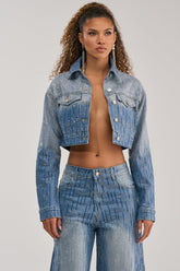 MIND SPINNING EMBELLISHED DENIM JACKET