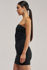 CALL IT CHEMISTRY RHINESTONE MINI DRESS IN BLACK