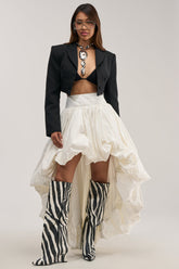 THE BIGGER THE BETTER HIGH LOW MAXI SKIRT