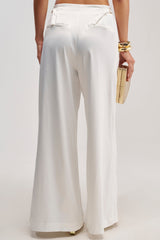 WHITE PARTY EMBELLISHED RELAXED PANT