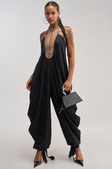 READY FOR BUSINESS PINSTRIPE JUMPSUIT