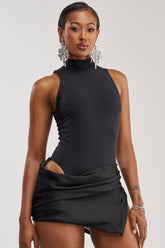 ROYAL FLUSH HIGH NECK MINI DRESS