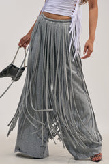 TRY ME FRINGE WIDE LEG JOGGER