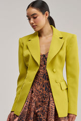 THE BLUEPRINT BLAZER IN CHARTREUSE