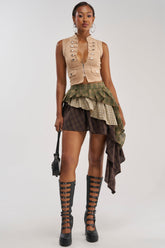 SHAY MULTI PLAID MINI SKIRT