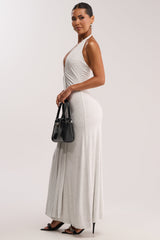MAKE YOU LOSE YOUR MIND MAXI DRESS IN LIGHT GREY