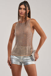 PRINCESS MATERIAL RHINESTONE BLOUSE