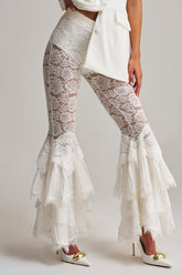 COACHELLA LACE RUFFLE PANTS