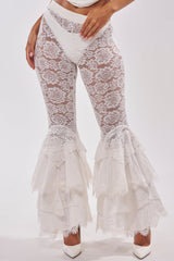COACHELLA LACE RUFFLE PANTS