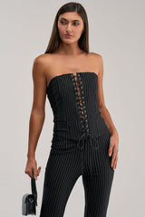 LIVI STRETCHY PINSTRIPE CORSET