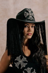 CALL MY HATERS FRINGE BRIM HAT