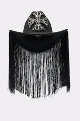 CALL MY HATERS FRINGE BRIM HAT