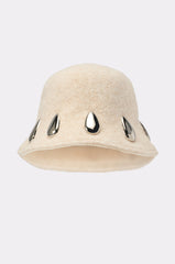 OUTSIDE METAL DETAIL BUCKET HAT